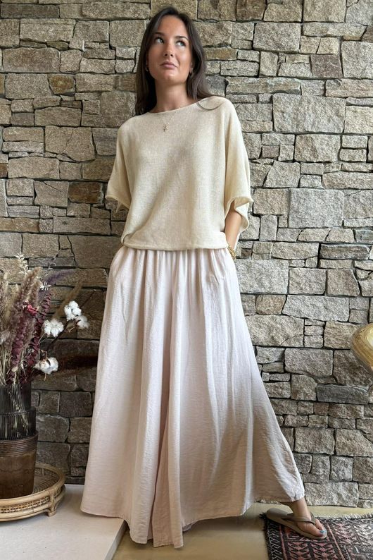 Riviera Palazzo Pant Seashell